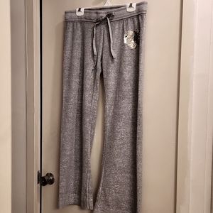 "PINK Victoria's Secret" Silver/Gray Sweat Pants, Flair Leg Medium